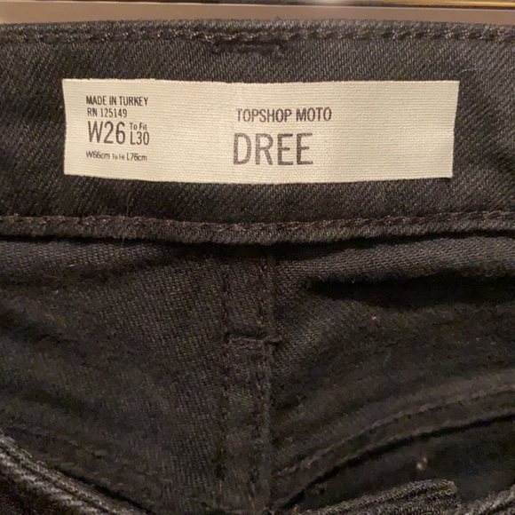 Top shop black Capri with flare size 26W/30L - Picture 2 of 5